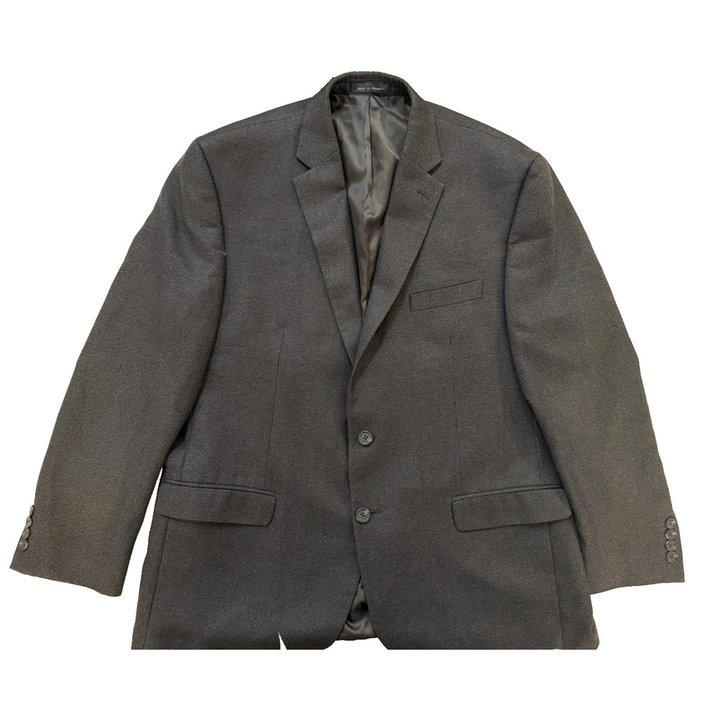 Ralph Lauren Chaps‎ Blazer Mens 46R Gray Suit Jacket Sport Coat 2 Button Classic